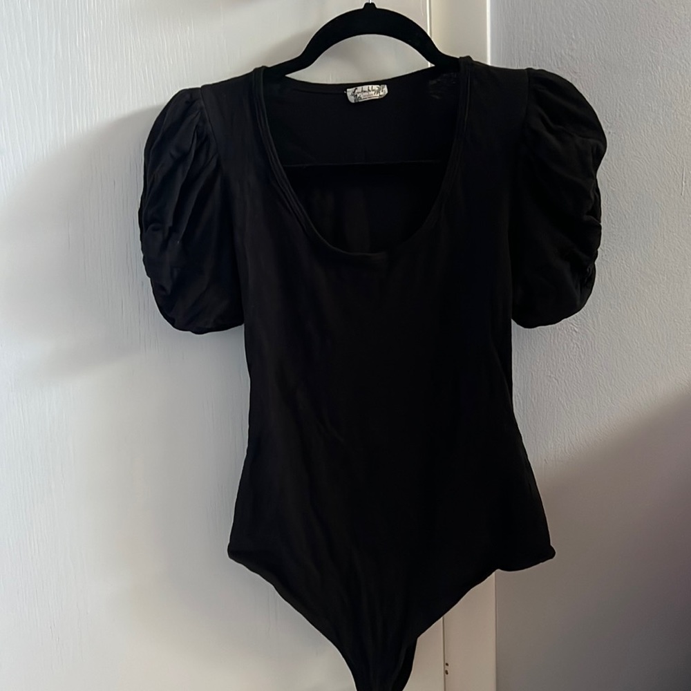 Free People puff sleeve bodysuit